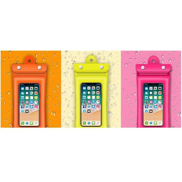 

runseeda 6 inch floating airbag swimming bag lanyard waterproof mobile phone pouch super sealed smartphone packing bag c jlldln