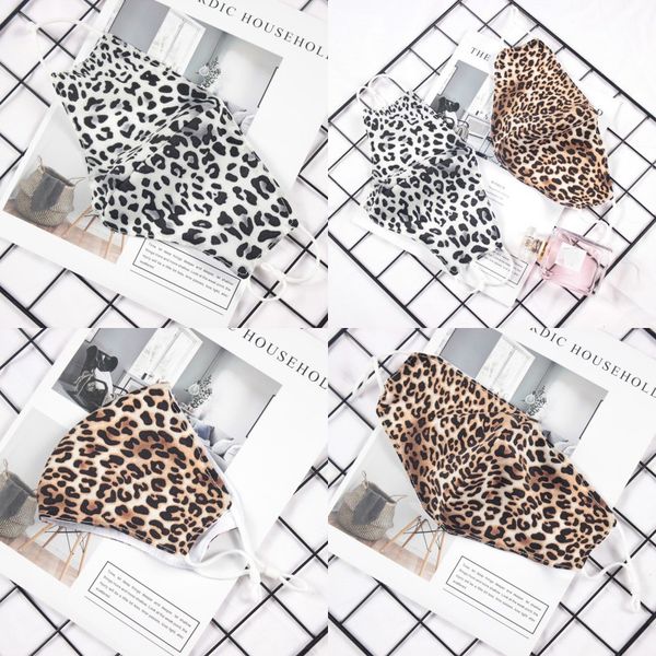 

fashion leopard print face mask dustproof masks washable reusable mouth masks cycling designer mask cyz2592 56 j2