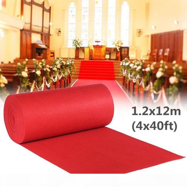 

12m red wedding aisle runner banquet celebration carpet film festival indoor outdoor event party reward decoration carpet