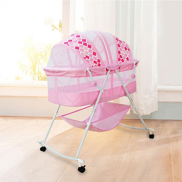 

baby cribs crib portable folding shaker born bed sleeping basket two in one multifunctional cradle