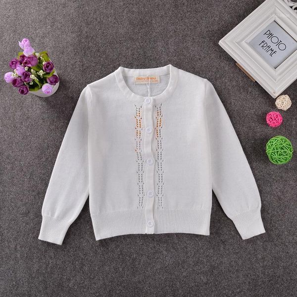 

pullover ins autumn baby girl cardigan sweaters princess coats hollow out cute cotton solid outwears girls clothes1, Blue