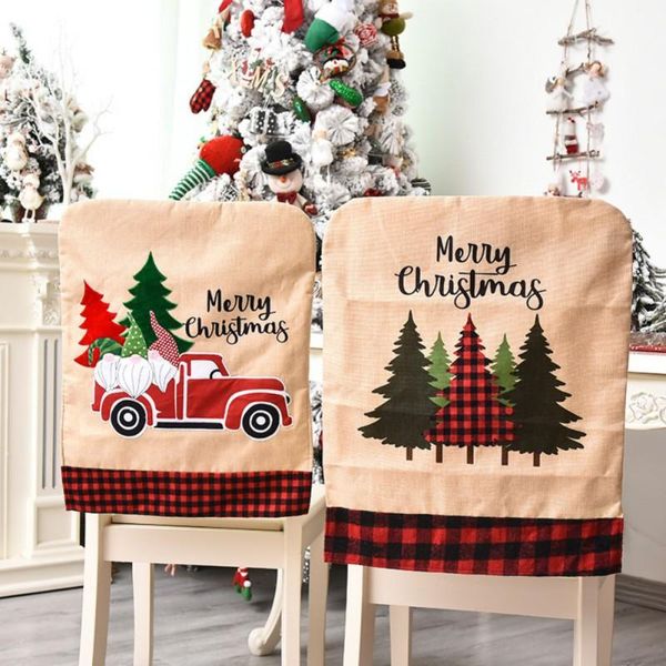

chair covers christmas decoration cover creative back backrest flower style-