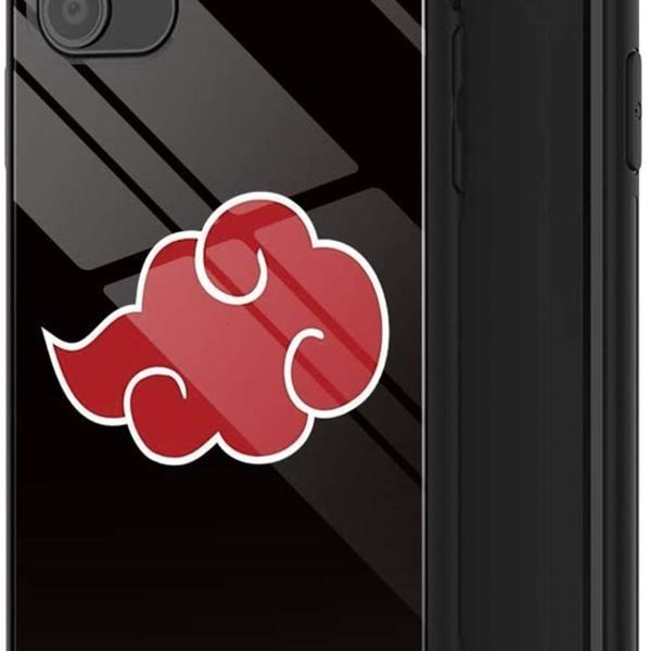 

sewqcompatible with vip 11, anime naruto akatsuki dign toughened glass back cover case 6.1 "(b)vtrvgt