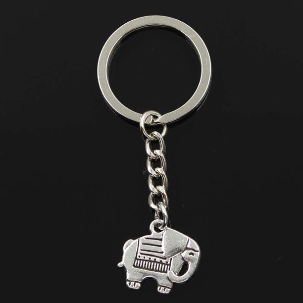 

fashion keychain 19x20mm proboscis elephant silver color pendants diy men jewelry car key chain ring holder souvenir for gift