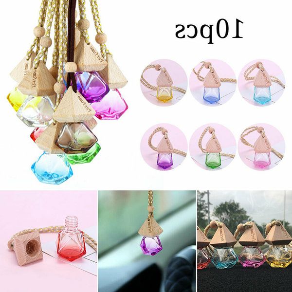 

10 шт. 6 мл освежитель воздуха автомобиль висит парфюмерные подвески пустые капсула бутылка для эфирных масел диффузор ароматизаторов орнаме