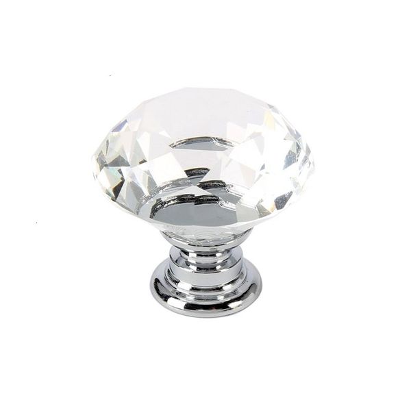 

u31jou factory price crystal professional colorful 30mm design diamond shape glass door cupboard drawer cabinet wardrobe pull h8 n
