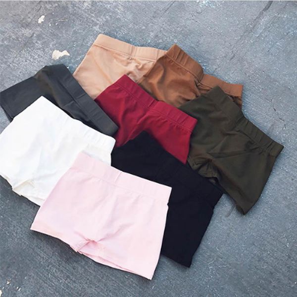 

2 pieces short pants summer new women shorts ladies casual cotton shorts fashion solid candy color high waist1, White;black