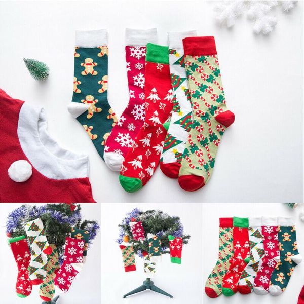 

usa stock christmas socks men women xmas gift santa stocking funny socks1