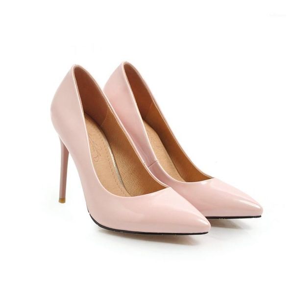 

plus size pointed stiletto shoes ladies high heels women shoes woman pumps1, Black