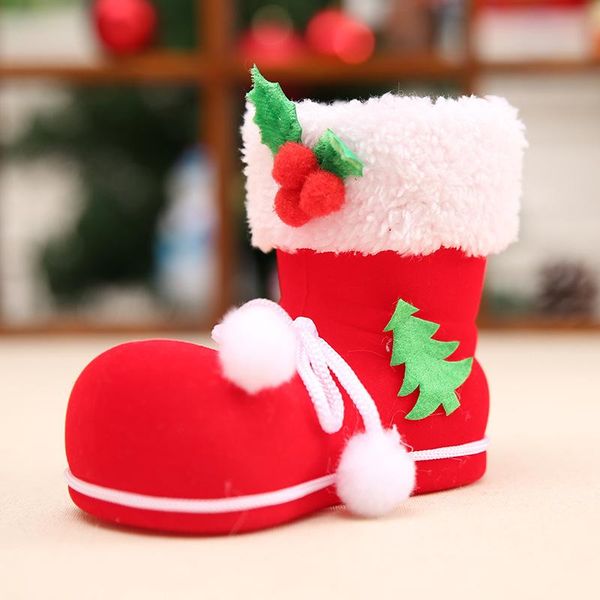 

christmas gift boots bag red stocking candy bags christmas tree ornaments home holiday party new year christmas decorations wmtril