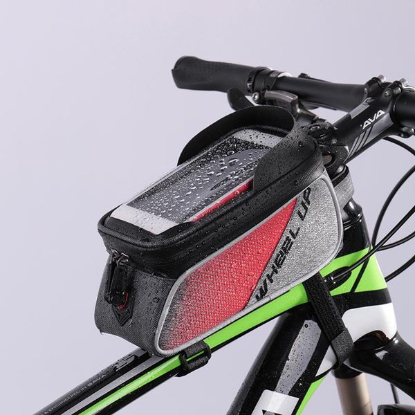 

6.5 inch rainproof bicycle cycling front frame phone holder bag touch screen bike tube handlebar sadle stands bracket case pouch