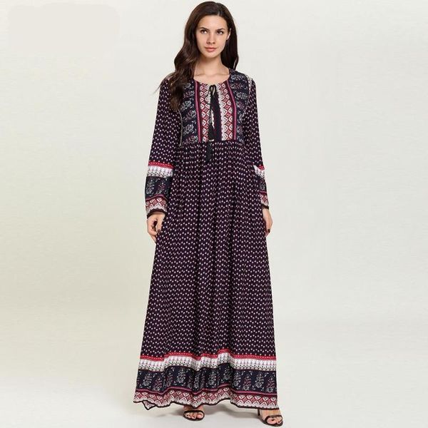 

2019 elegant muslim pleated abaya turkish singapore full length jilbab dubai female muslim dress jilbab islam ramadan gown robes1, Red