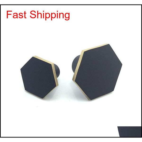 

solid brass black cabinet knobs handles hexagon drawer kitchen cupboard wardrobe knobs pull han qylzhu homes2011