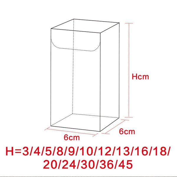 

10pcs 66h cm clear pvc plastic cosmetics and cute doll display packaging box bubble gum candy cake packaging box wmtktd xhhair