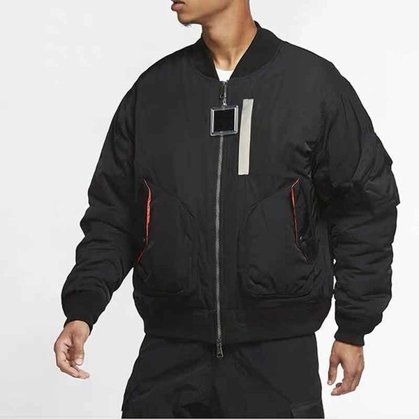 

men's jacket 21aw casual overcoat fashion stylish high street elements new trend women sport style windbreaker long sleeve size: m-xl, Black;brown