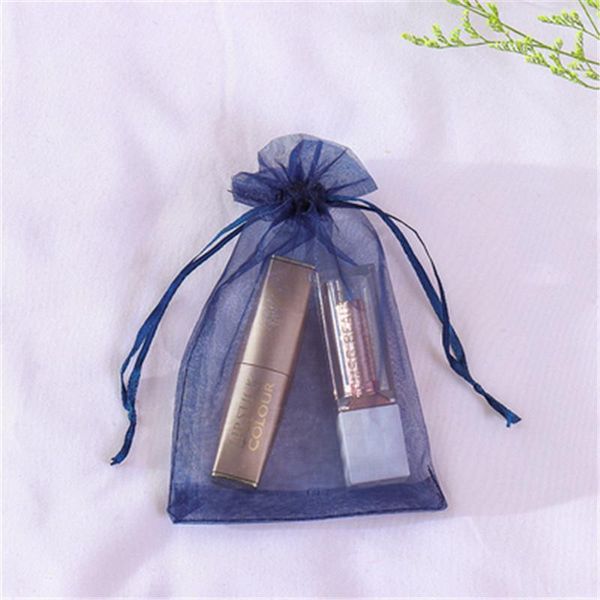 

100pcs organza bag solid different color jewelry pouches delicate soft package 7x9cm 9x12cm 10x15cm 13x18cmlipstick portable bag wmtjpi