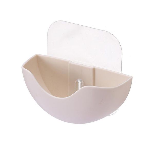 

drain soap box nail-hanging soap dish holder rack semicircle wall mount bathrooms pp tray container storage organizer case q bbyapl