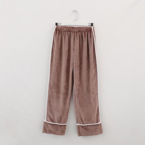 

autumn winter trousers ladies thick coral fleece warm pants flannel home decor pants women girls pajamas loose pants lazy homewear ly1224, White