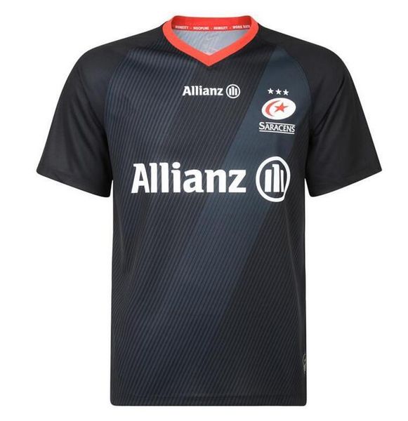 

saracens fc 2019-2020 super rugby jersey sarries shirt maillot camiseta maglia s-5xl trikot camisas kit, Black;gray