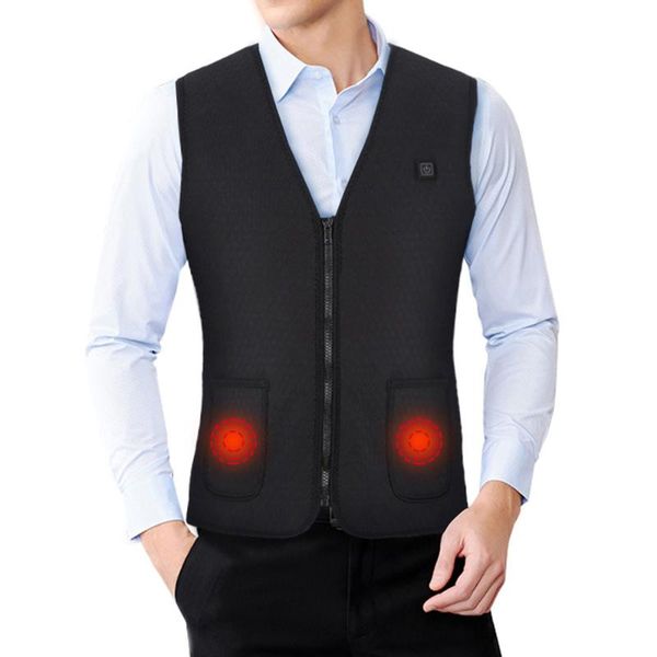 

outdoor t-shirts men women electric heated vest winter warm heating waistcoat thermal coat usb heater, Gray;blue