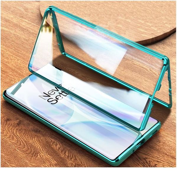 

magnetic case for oneplus 8 pro case dual sided tempered glass clear cover for oneplus one plus 7 pro case wmtxnr