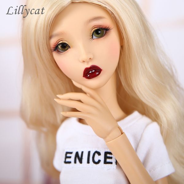1/4 Lillycat Ellana Puppe BJD Lune Körper Modell Mädchen Spielzeug Hohe Qualität Figuren Gold Gesunde Weibliche Puppen chinabjd LJ201031