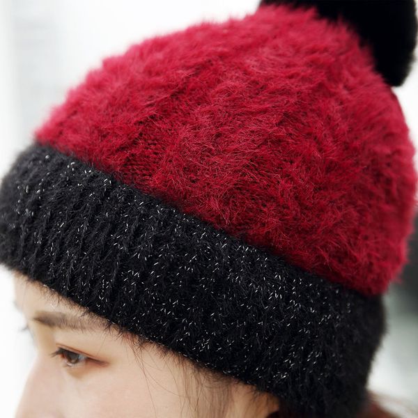 

suit mittens knitted new fashion ladies winter warm gloves cashmere cotton hat scarf