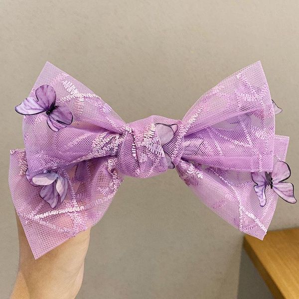 

новые женщины девушки симпатичные красивые бабочка шифон bow hairpins сладкий огонь орнамент волос барьерки мода принадлежности для волос h, Black;brown