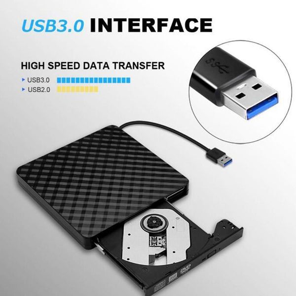 

external dvd cd drive portable ultra-thin usb 3.0 rewriter writer burners high speed data transfer for lappc h-best