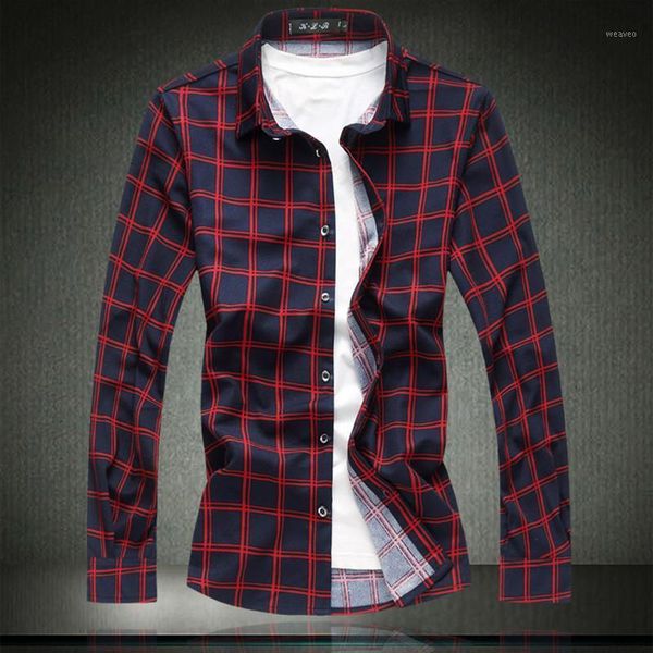 

good quality male plaid shirts 2021 new fashion 7xl big size men long sleeve checkered casual shirts -4xl 5xl 6xl #97201, White;black