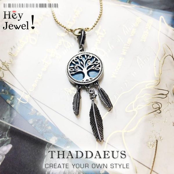 

chains charm necklace dreamcatcher tree,2021 summer brand boho-chic style fashion jewelry europe 925 sterling silver gift for women