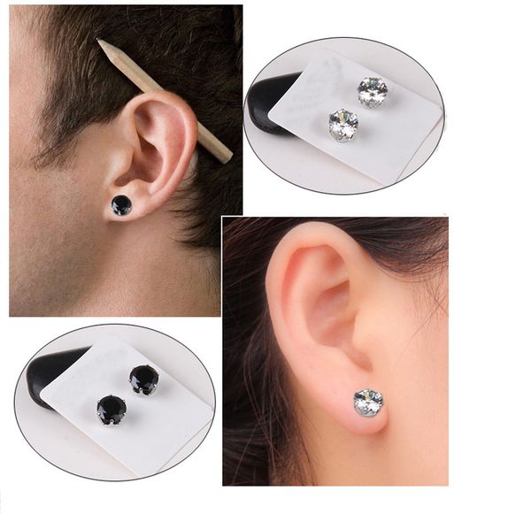 

sexemara 1pair punk mens strow magnet magnets magnety heean cart ciden non piercen серьги поддельные серьги подарок для любителей любовника, Golden