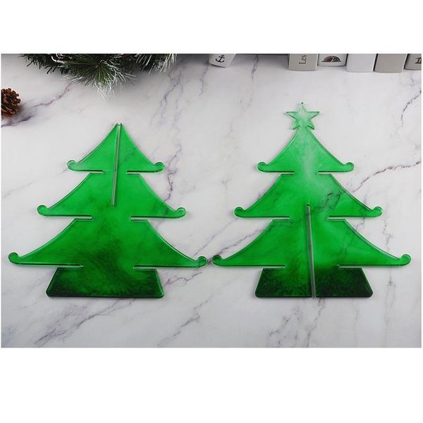 

3d christmas tree storage shelf sile mold for diy craft epoxy resin mould jewelry maki bbybil, Black