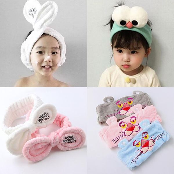 

girl hair accessories hair decor cute headdress bath washing wet prevent, Slivery;white