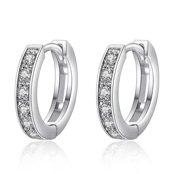 

Mysream 1 Pair Small Hoop Earrings Small with Cubic Zirconia for Girls Women, Golden;silver