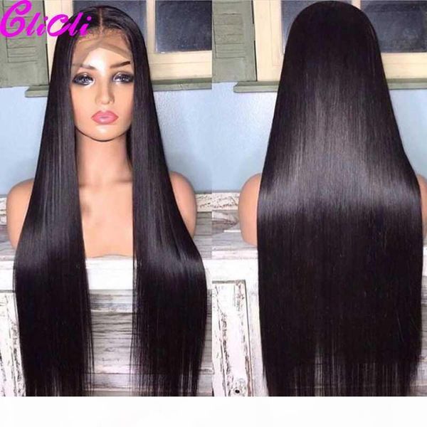 

30 inch 13x4 straight lace front wig human hair wigs 4x4 closure wig straight closure peruvian hair wigs for black women 180, Black;brown