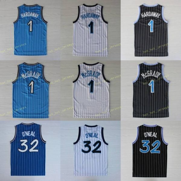 

vintage 32 o'neal penny 1 hardaway tracy 1 mcgrady stitched college basketball jerseys mens 33 basketball orlando, Black