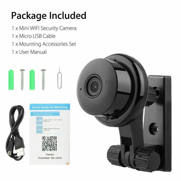 

mini ip camera 720p cctv wifi security surveillance camera with stand baby monitor ir night vision