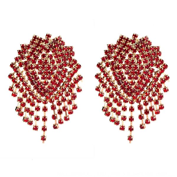 

mo5mc exaggerated alloy claw chain diamond tassel and female mesh earrings bohemia