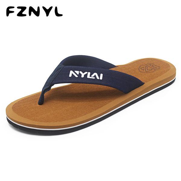 

fznyl fashion slippers man non-slip rubber outsoles summer flip flops beach sandals indoor home shoes for men big size 39 46 49 t200229, Black