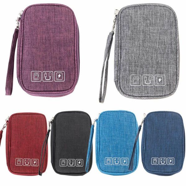 

new travel waterproof electronics storage bag usb charger data cable organizer case