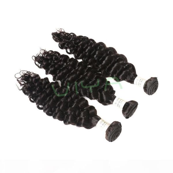 

viya brazilian virgin hair 3 bundles with frontal 10a french curl with frontal unprocessed remy human hair weave bundle deals, Black;brown