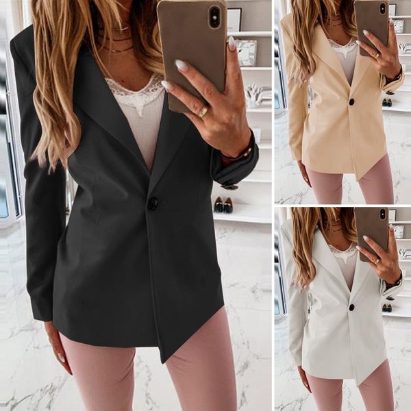

female autumn casual office coat women elegant single button cardigan tunic zanzea solid lapel long sleeve outwear plus size 5xl, Black;brown
