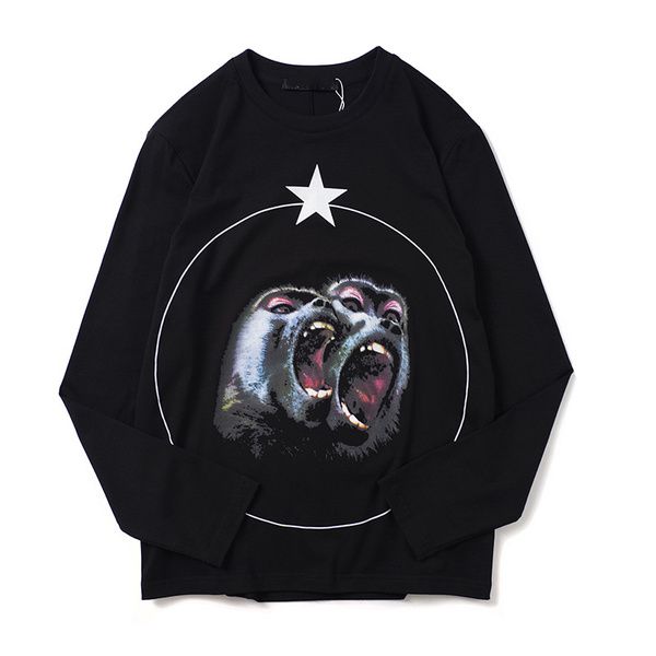 

luxury summer hoodie mens designer hoodies men women hoodies hip hop roar orangutan monkey circle star long sleeve size s-xxl, Black