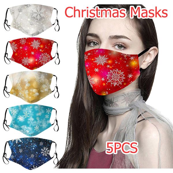 

2021 navidad maske с новым годом рождественские снежинки дизайнер маска лицо маска рот крышка украшения лицевые кепки маске тиссус смаренную