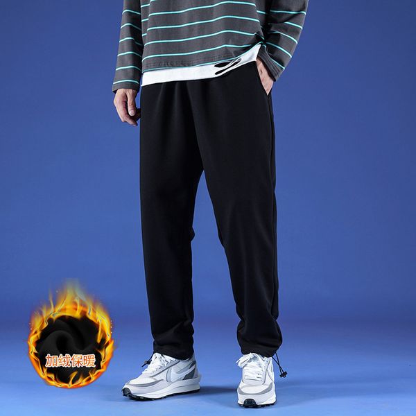 

men's casual loose trousers in autumn and winter, Black