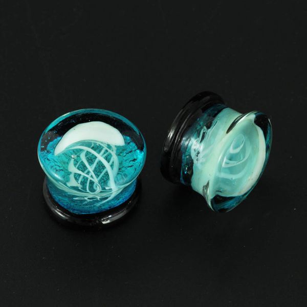 

type popular jewelry glass of new sea jellyfish ear expander, Silver
