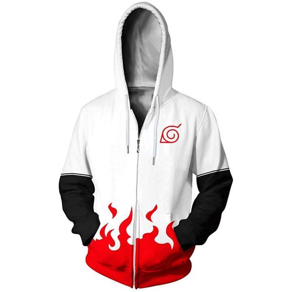 

new 3d anime naruto boruto hoodie men uzumaki boruto naruto uchiha sasuke akatsuki hoodies sweatshirt casual zipper hoodie, Black