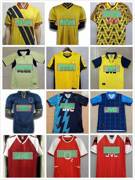 

1988 1999 2000 highbury soccer jersey adams 1992 1993 wright pires henry reyes retro jersey 2005 bergkamp 94 95 adams retro football shirt, Black;yellow