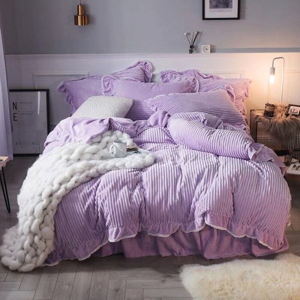 

2020 designer bedding sets purple  bed comforters sets many colors luxury winter bedding in stock